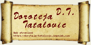 Doroteja Tatalović vizit kartica
